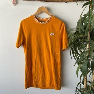 Nike Dress Womens Medium Orange White Tshirt Casual Summer Sporty Streetwear